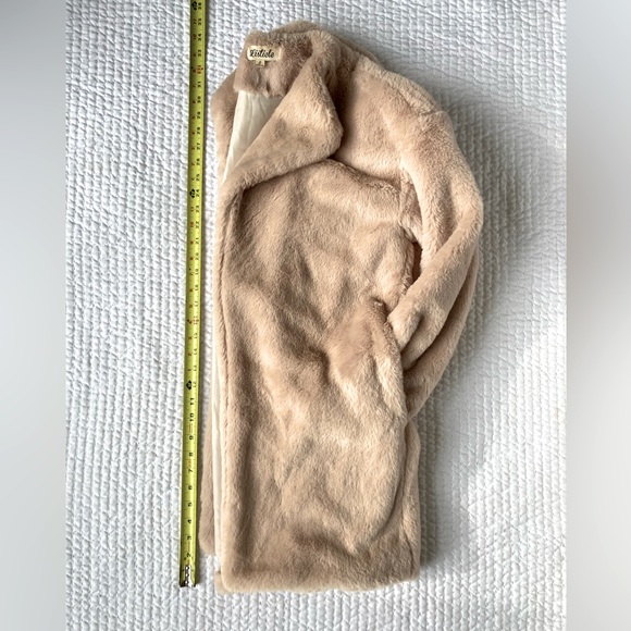 NWOT Faux fur light beige cardigan/jacket - Picture 4 of 7